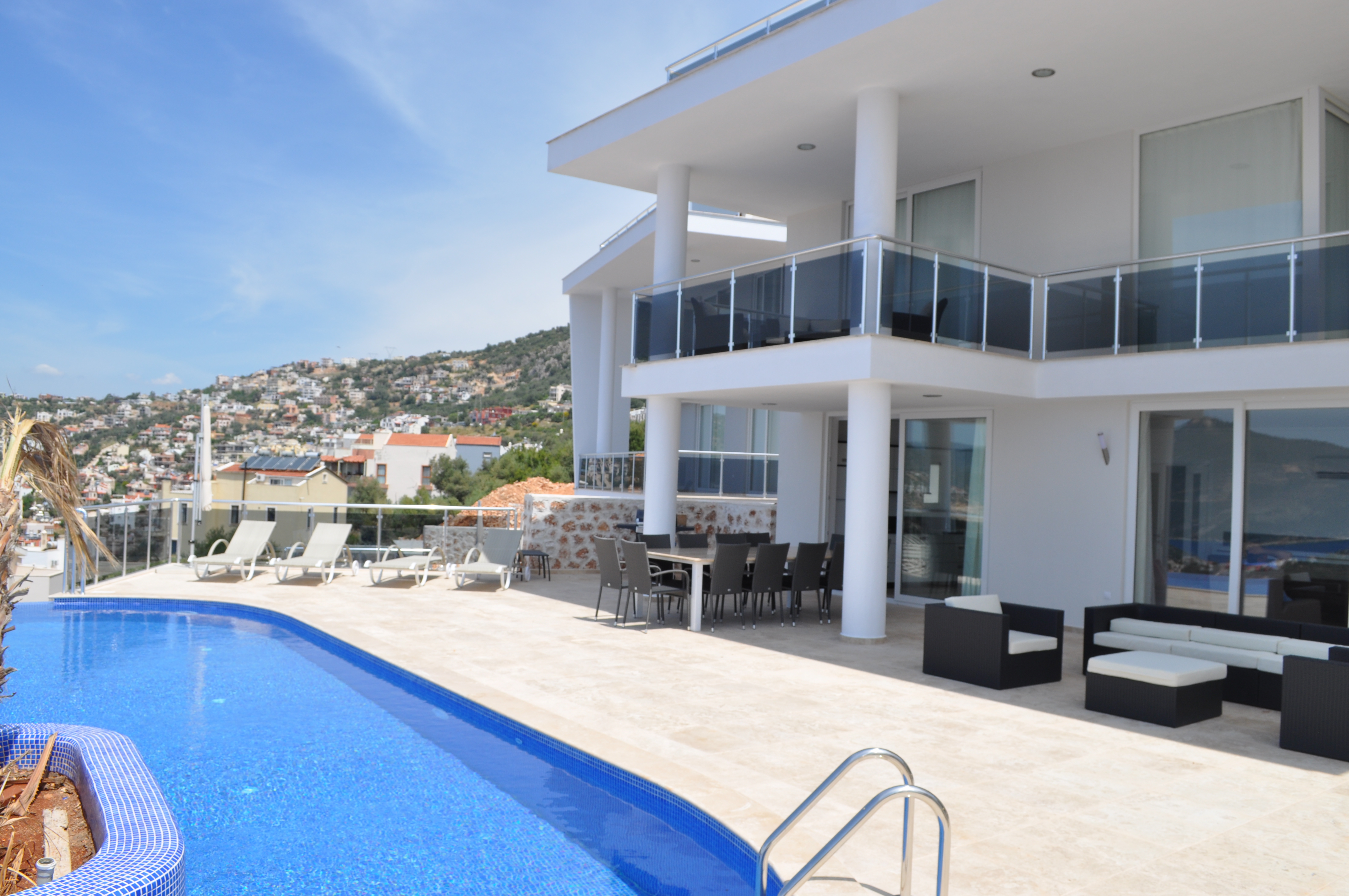 Villa exterior with pool